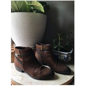 NWOT Franco Sarto Suede Ankle Boots